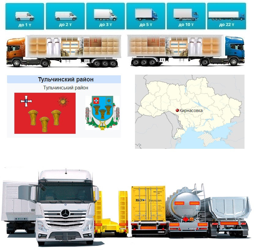 Вантажоперевезення із Кирнасівки у Кирнасівку