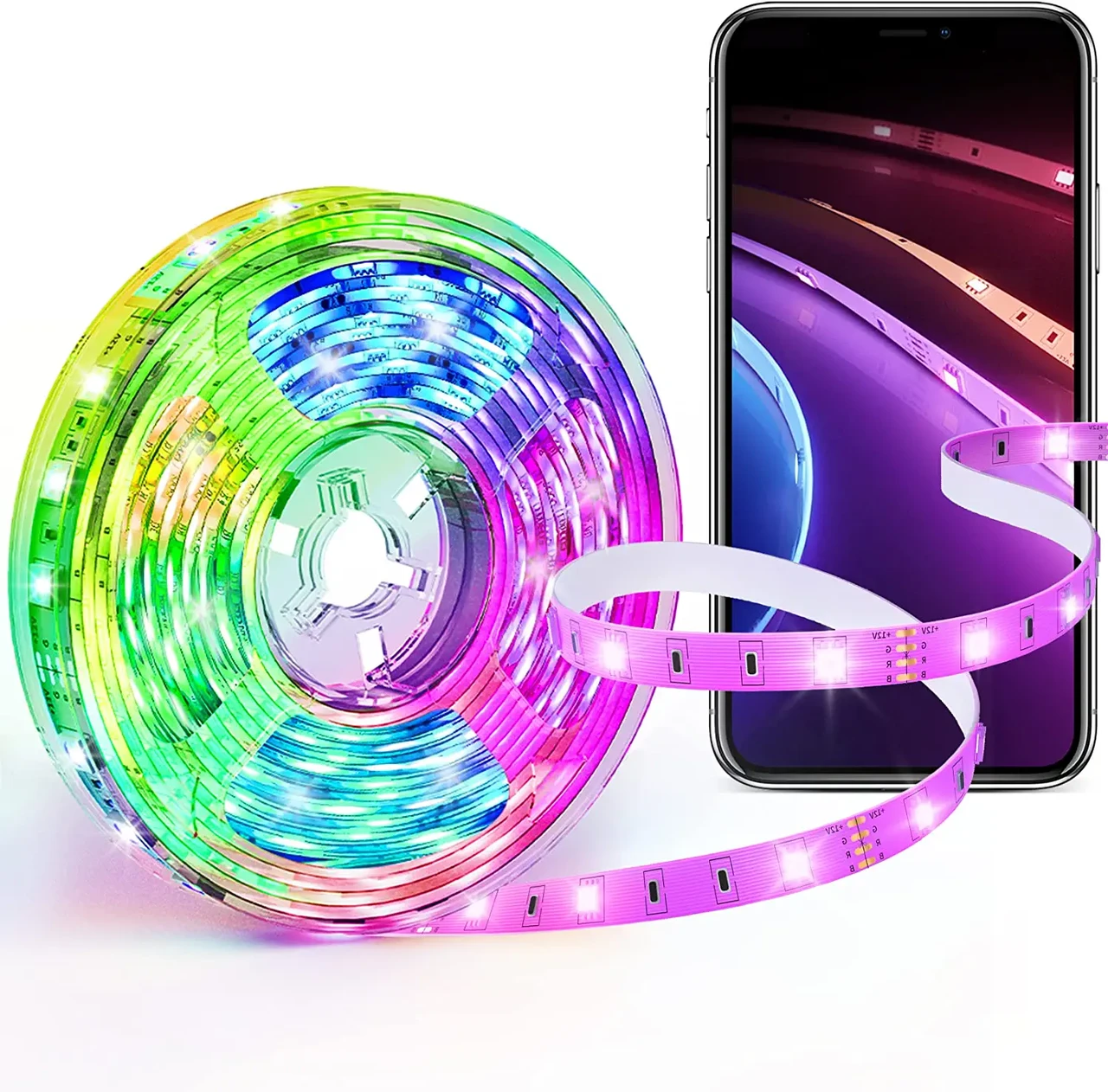 Світлодіодна стрічка SwitchBot Smart LED RGB-підсвітка WiFi Bluetooth з керуванням із програми — 5 метрів