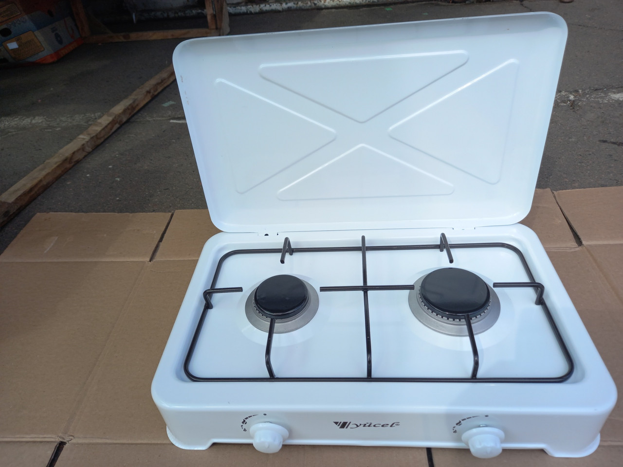 Газовая плита таганок настольная переносная на 2 конфорки Yucel (ID ...