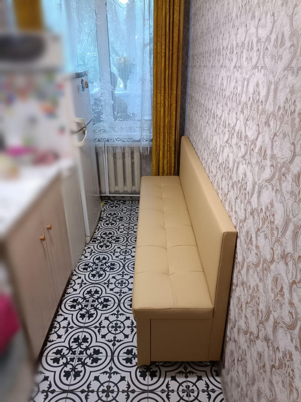 Самий вузький диван для вузької кухні, коридору з ящиком + спальним місцем 1800х450х850мм