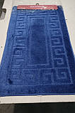 Синій набір килимків Туреччина 3Д з малюнком у ванну кімнату та туалет, фото 8