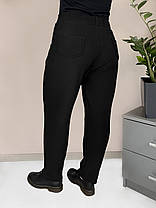 Штани жіночі зимові хутра Лосини теплі у великих розмірах Чорний колір 8XL, фото 4