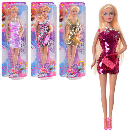 Лялька в сукні з паєтками DEFA 8435-BF 29см