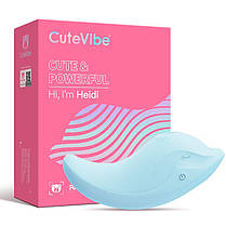 Вібратор і кліторальний стимулятор CuteVibe Heidi Blue, фото 5