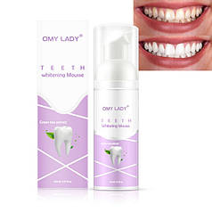 Зубна паста для відбілювання зубів Omy Lady Teeth Whitening Mousse, 60мл | Knopka