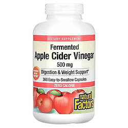 Natural Factors, Apple Cider Vinegar, 500 mg, 360 Capsules