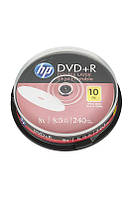 Диски DVD+R HP (69306 /DRE00060WIP-3) 8.5GB 8x DL IJ Pint, шпиндель, 10 шт