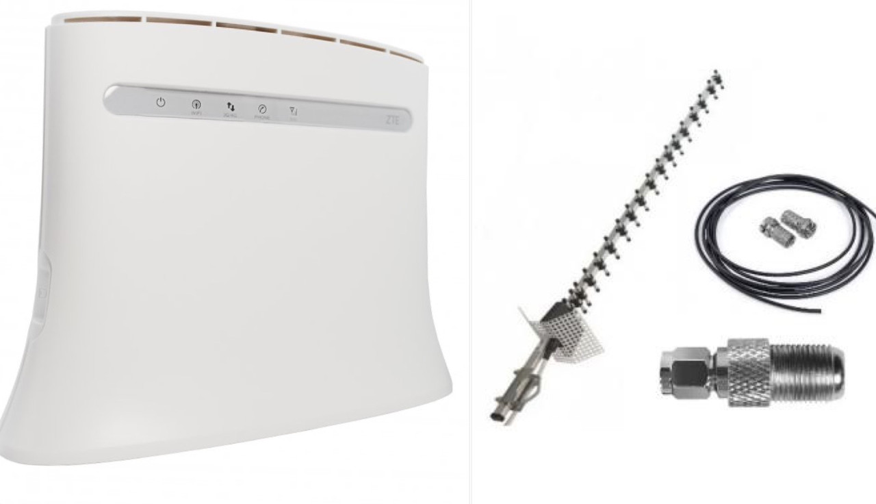 Комплект WiFi роутер ZTE MF283U + антена стріла 4 20 дБ RNet +перхідники/кабель антенна Стрела, фото 1