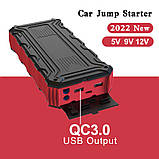 Пусковий пристрій, бустер, Jump Starter R26 25000 mAh QC 3.0, червоний, фото 8