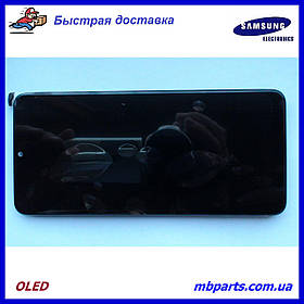 Дисплей із сенсором Samsung А225 Galaxy А22 OLED Black у зборі з рамкою!