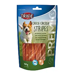 Ласощі для собак Trixie PREMIO Chicken Cheese Stripes 100 г (курка та сир)