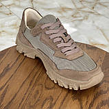 Тактичні низькі бежеві кросівки замшеві літні легкі чоловічі дихаюча сітка., фото 8