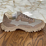 Тактичні низькі бежеві кросівки замшеві літні легкі чоловічі дихаюча сітка., фото 7