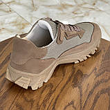 Тактичні низькі бежеві кросівки замшеві літні легкі чоловічі дихаюча сітка., фото 6
