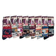 Жіночі кашемірові термо шкарпетки з оленями Золото, фото 2