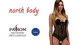 Боді з відкритими грудьми NORTH BODY black S/M - Passion Exclusive PS24002, фото 3