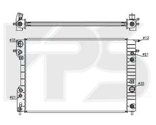 Радіатор охолодження двигуна OPEL OMEGA B 1994-1999, фото 1