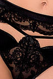 Комплект білизни TONYA SET black XXL/XXXL - Passion Exclusive: трусики, ліф, пояс для панчох PS24112, фото 3
