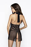 Прозора сорочка приталена TARANEE CHEMISE black L/XL - Passion, трусики EL13801, фото 2