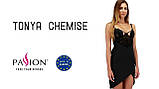 Сорочка приталена TONYA CHEMISE black L/XL - Passion Exclusive, трусики PS24104, фото 4