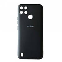 Чохол накладка бампер для Realme C25Y Silicone Case Колір Чорний (Black) Full Camera