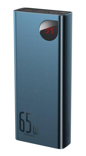 Зовнішній акумулятор (Power Bank) Baseus Adaman Metal Digital Display Quick Charge Power Bank 65W 20000mAh Blue (PPIMDA-D03)