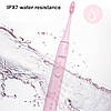 Електрична зубна щітка Electronic Massage Toothbrush VGR V-806 Рожева | Електрощітка ультразвукова, фото 4