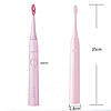 Електрична зубна щітка Electronic Massage Toothbrush VGR V-806 Рожева | Електрощітка ультразвукова, фото 3