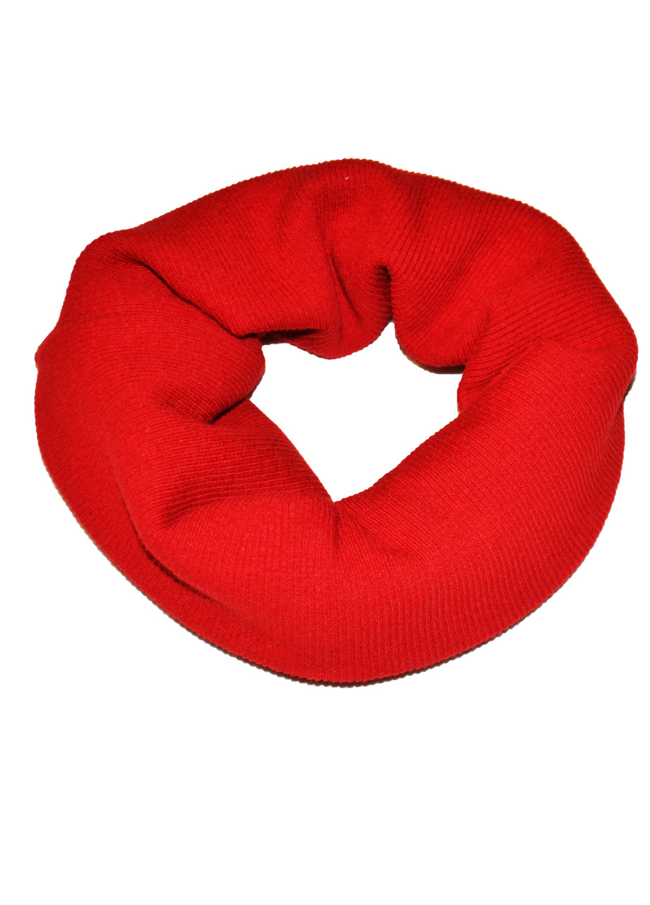 Шарф-снуд рубчик для детей 6 місяців - 7 років червоний