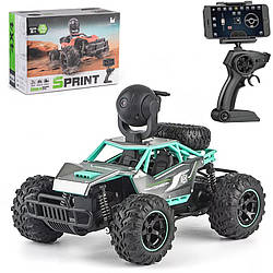 Машинка всюдихід SPRINT зелена з камерою 1080Р та пультом WiFi акумуляторна на радіокеруванні