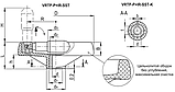 Маховик моноліт. VRTP-P+IR-SST з відкидною ручкою D=160 мм, dH7 = 14 мм, L = 51 мм, B = 25 мм, фото 3
