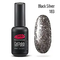 Гель-лак PNB 183 black silver