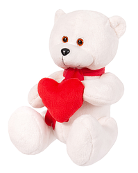 26 М'яка іграшка - Ведмедик з серцем (20 см)