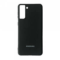 Чохол накладка бампер для Samsung S21 FE G990 Самсунг Silicone Case Колір Чорний (Black) Full Camera