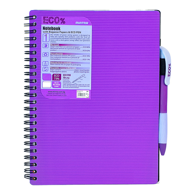 Еко блокнот Mintra Eco Pen A5 80 5*5 арт.945453 папір - з цукрової тростини