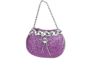 Ялинкова прикраса Сумочка 12*10*5см, колір - фіолетовий