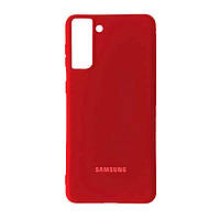 Чохол накладка бампер для Samsung S21 FE G990 Самсунг Silicone Case Колір Червоний (Red) Full Camera