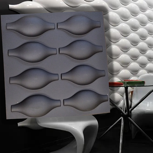 Форма для 3D панелей "Кегли" 30*220*27. АБС пластиковая форма для 3Д ...