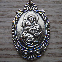 Срібна підвіска-ладанка Пресвята Богородиця, фото 2