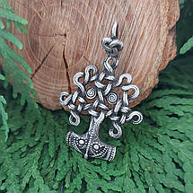 Молот Тора з Іггдрасилем, кулон, підвіс, оберіг, фото 5