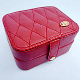 Шкатулка для прикрас кожзам колір бордо, фото 2