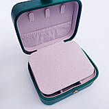 Скринька для прикрас шкірозамінник колір смарагд, фото 5