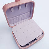 Шкатулка для прикрас кожзам колір пудра., фото 5