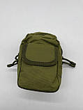 Підсумок моллі на два відділи MOLLE зелена олива, фото 7