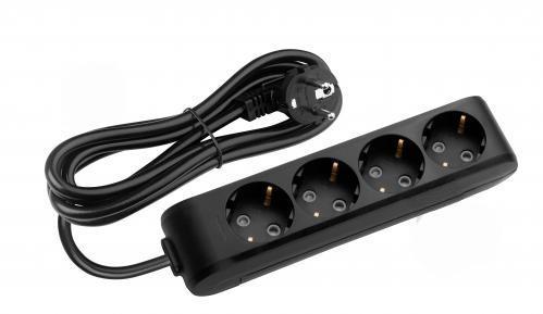 Подовжувач 4 гнізда 3 м із заземленням Panasonic X-tendia чорний, фото 1