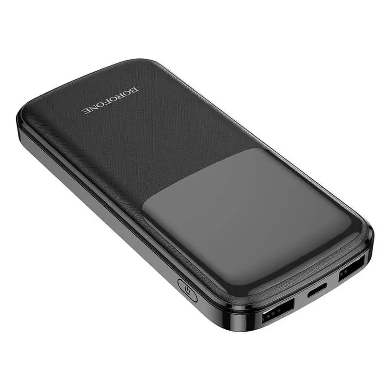 УМБ повербанк Power Bank BOROFONE Oceanic BJ17 10000mAh, 2USB, Type-C, 3A, чорне, фото 1