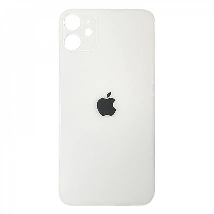 Заднє скло корпусу Apple iPhone 11 біле зі склом камери, фото 1