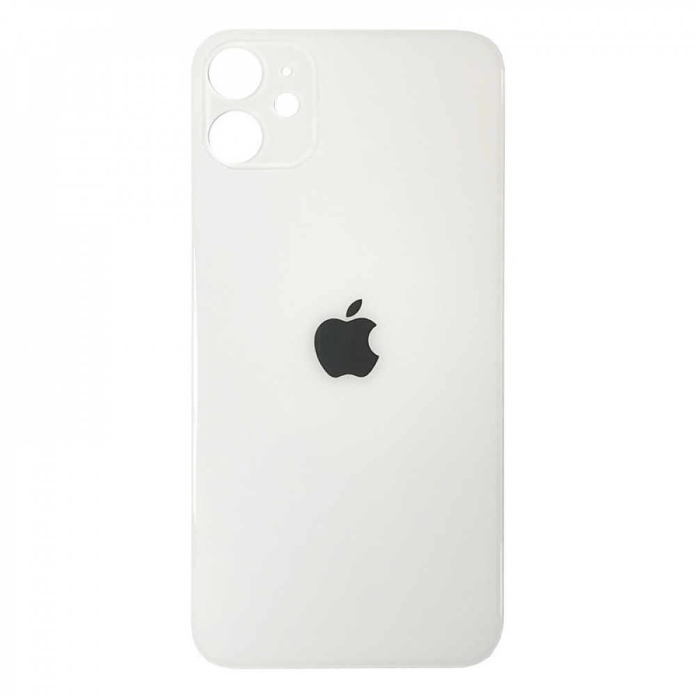 Заднє скло корпусу Apple iPhone 11 біле зі склом камери