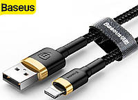 Кабель Baseus Kevlar Cable USB for Lightning 2.4 A 100 см Gold+Black (CALKLF-BV1)