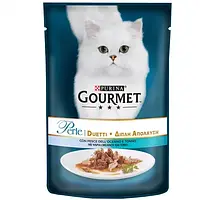 Влажный корм Purina Gourmet Perle Duo для кошек, с океанической рыбой и тунцом, 85 г